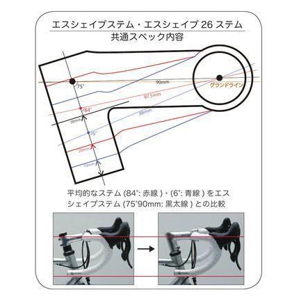 Dixna エスシェイプ26ステム ハンドルクランプ径：φ26.0mm ( ロード