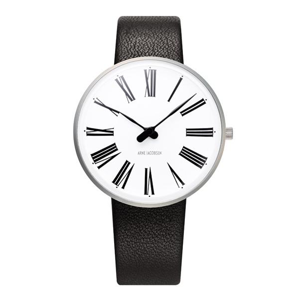 腕時計 アルネ・ヤコブセン ARNE JACOBSEN Roman Watch Leather  30mm　53300-1401｜cecicela