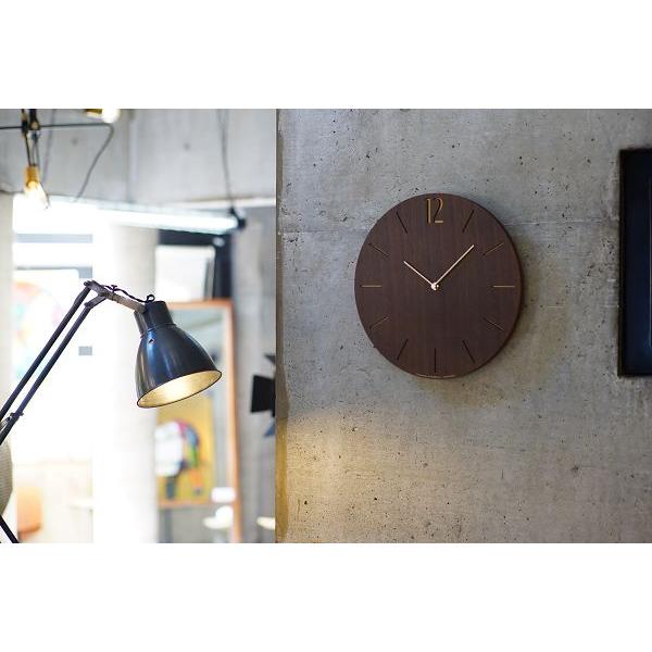 PROUD CLOCK シャンブル掛け時計 電波時計 ウォルナット 掛け時計