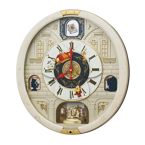ディズニーからくり時計 壁掛け時計 名入れ 美女と野獣 FW591A