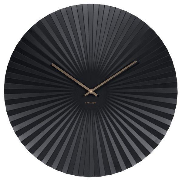１着でも送料無料 Karlsson　カールソン　掛け時計　Karlsson Sensu Clock Large - Black　ブラック　壁掛け時計　KA5658BK 置き時計