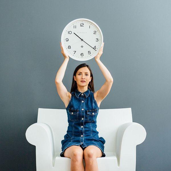 NEW GATEニューゲート掛け時計 Number Three Echo Wall Clock - White