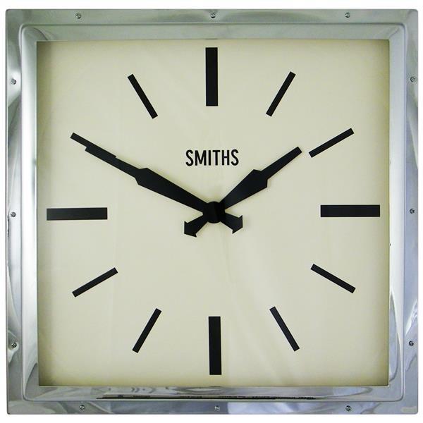 掛け時計　ロジャーラッセル　RogerLascelles　 Smiths Retro Clock 41cm　SM-MODERN-CHROME　送料無料