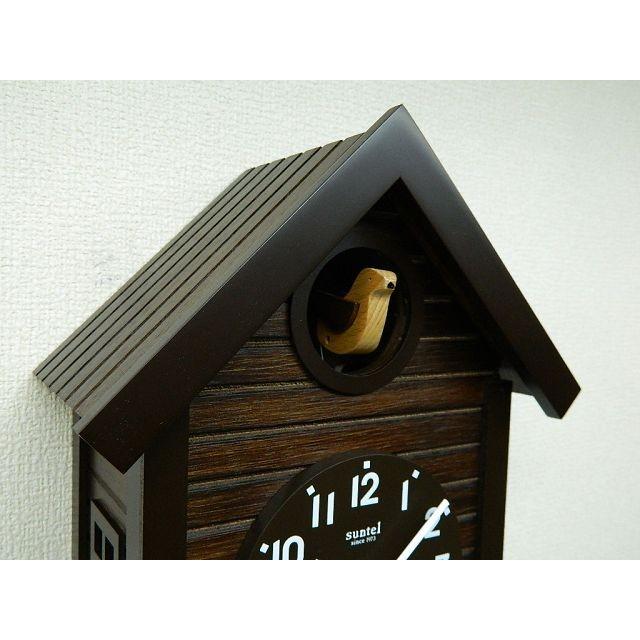 鳩時計 レトロ さんてる アンティークブラウン 日本製 振り子