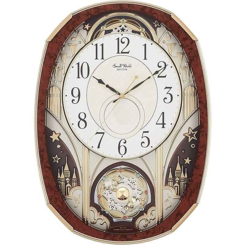 リズム(RHYTHM) 掛け時計 電波 アナログ からくり スモールワールドノエルM 30曲 メロディ 茶 Small World 4MN5 RHYTHM 掛け時計 電波 アナログ からくり スモールワールドノエルM 30曲 メロディ Small World 4MN5 サイズ