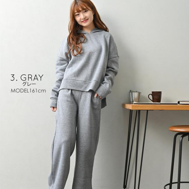ルームウェア パジャマ レディース パーカー 上下セット 裏起毛 暖かい