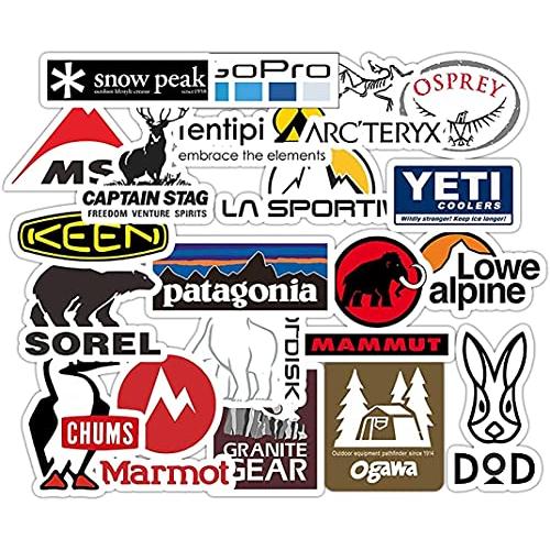 20個 FOR パタゴニア ステッカー アウトドアキャンプスポーツタイドブランドステッカー スーツケース ギター 車 バイク 自転車 ヘルメット スケ