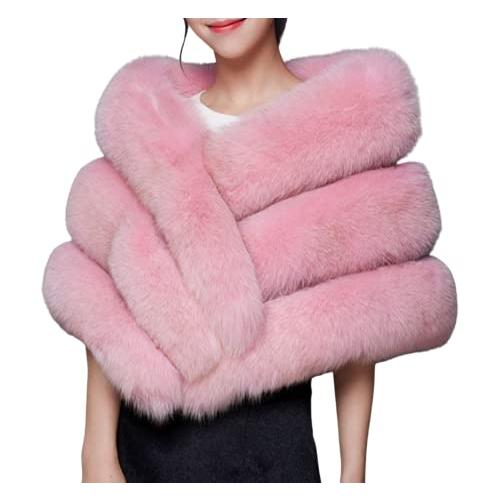 [ケースタイル アップ] フェイク ファー マフラー フォックス 上品 ゆったり 大判 大きめ フリーサイズ 暖かい 毛皮 ケープ マント ポケット