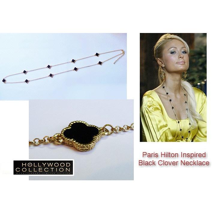 ネックレス ロング 四つ葉 クローバー ゴールド ブラック ネックレス ロング 四つ葉 クローバー ゴールド ブラック
