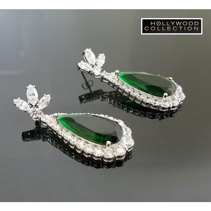 【希少ヴィンテージ】Dior ピアス ティアドロップ エメラルドカラー ピアス レディース 揺れる エメラルド グリーン ティアドロップ