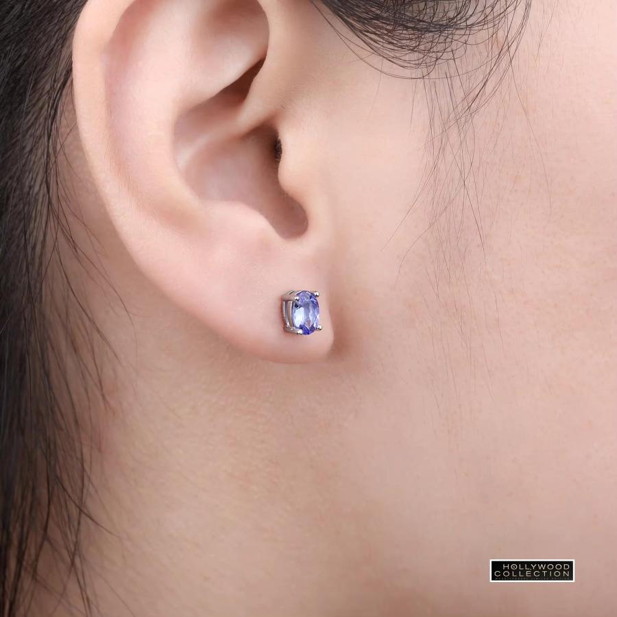 天然 タンザナイト ピアス 12月誕生石 オーバルカット S925 天然 タンザナイト ピアス 12月誕生石 オーバルカット S925