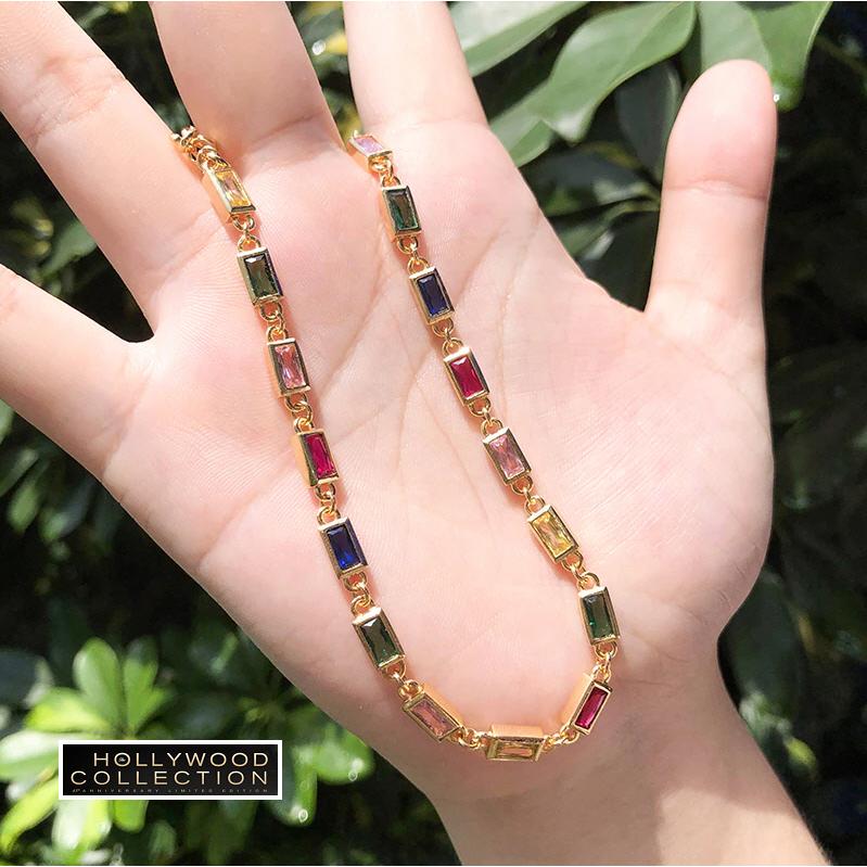マルチカラー 18金ゴールド ネックレス ルビー レッド マルチカラー 18金ゴールド ネックレス ルビー レッド