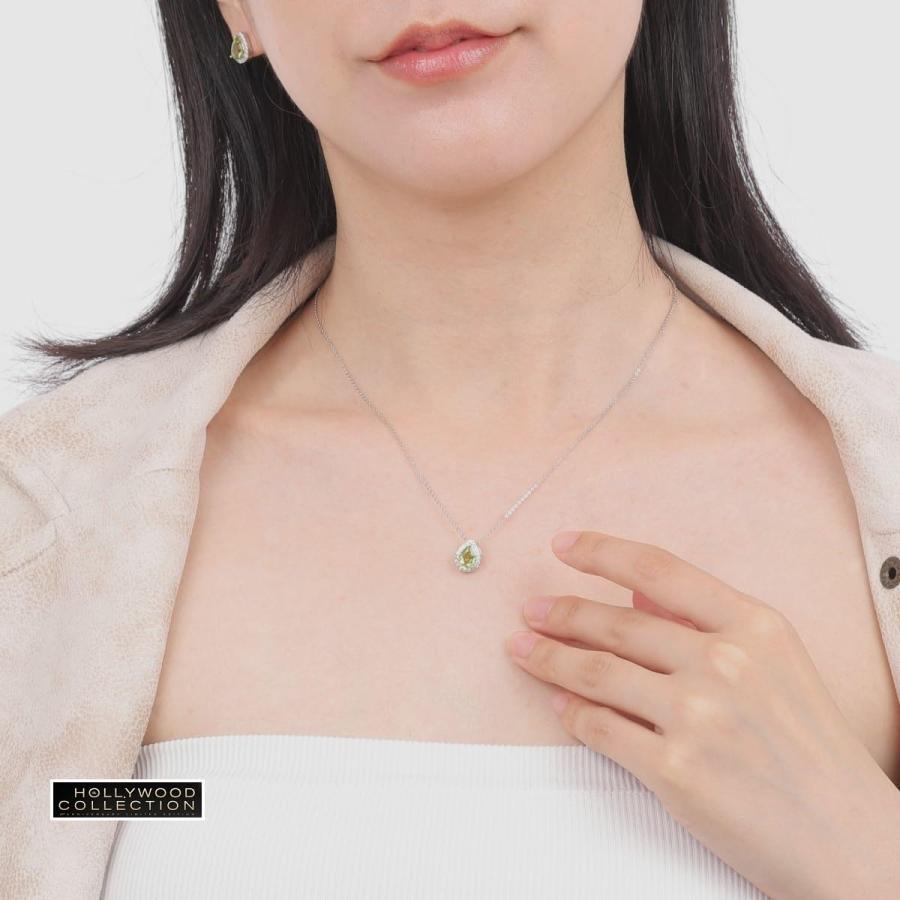 天然 ペリドット ネックレス ピアス セット レディース 8月誕生石