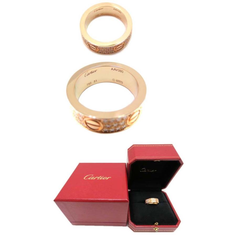 LOVE（Cartier） 新品同様 Cartier ラブ リング パヴェダイヤモンド