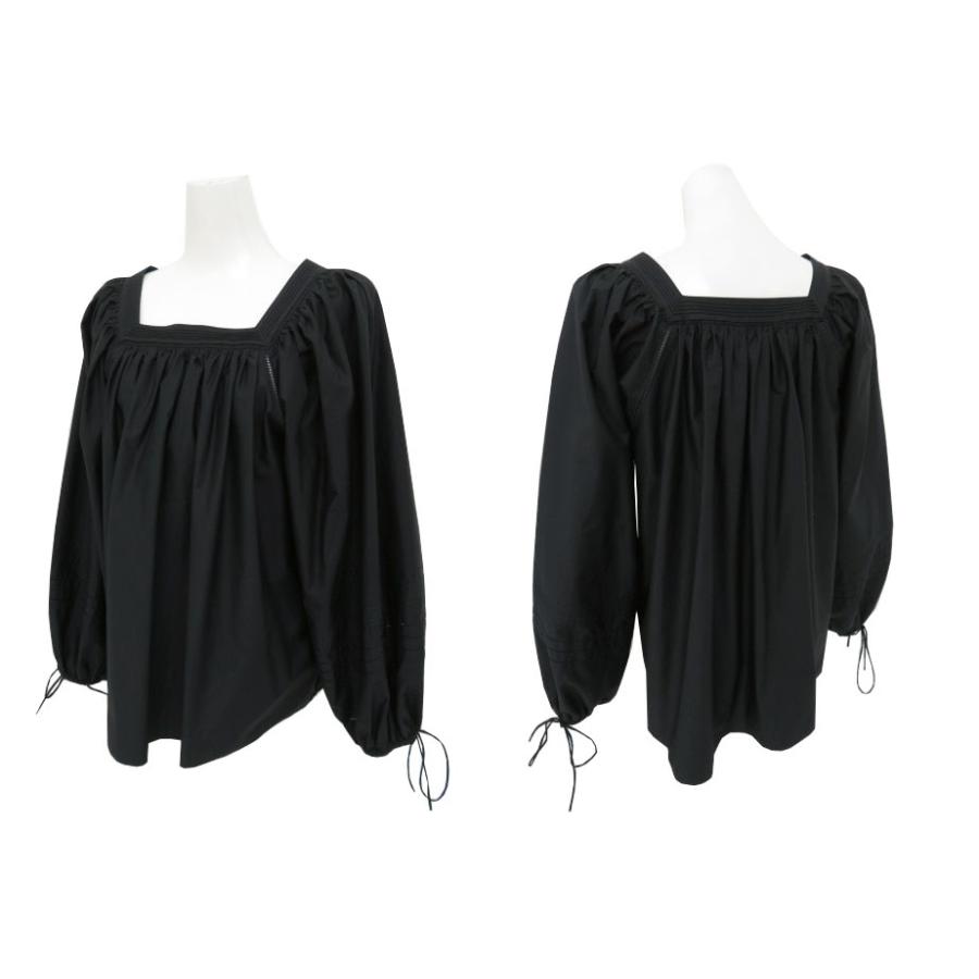 ドゥロワー drawer コットンスクエアネックピンタックブラウス