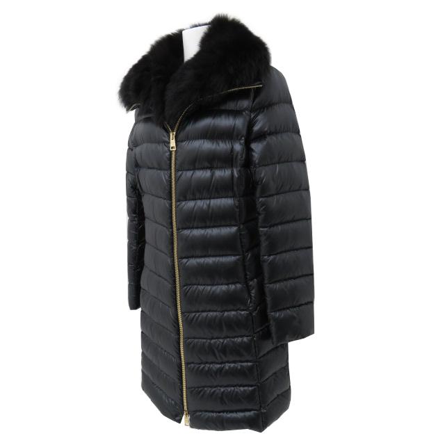ＨＥＲＮＯ　ファー付きダウンコート 【ファー】 ブラック　44　A1【中古】_1