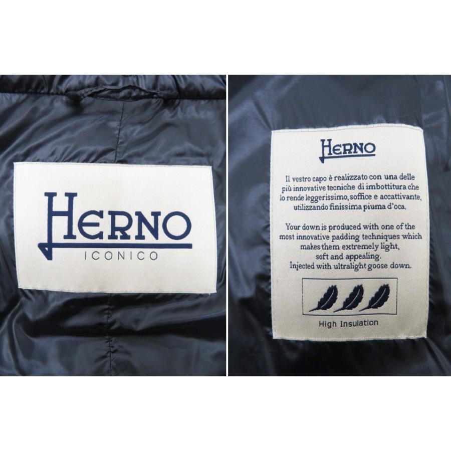 ＨＥＲＮＯ　ファー付きダウンコート 【ファー】 ブラック　44　A1【中古】_5