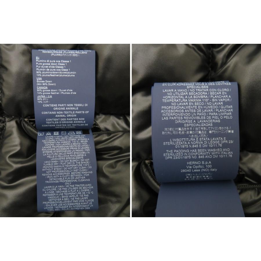 ＨＥＲＮＯ　ファー付きダウンコート 【ファー】 ブラック　44　A1【中古】_7