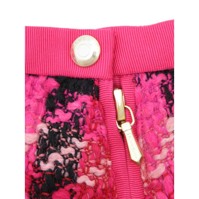 DRAWER（ドゥロワー） ツイードチェックスカート ピンク系×ブラック