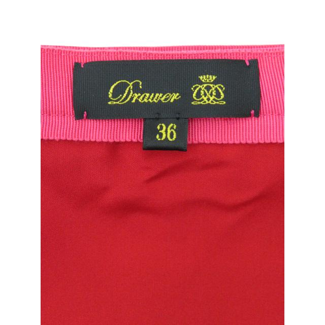 Drawer ツイードスカート　ピンク　36 DRAWER（ドゥロワー） ツイードチェックスカート ピンク系×ブラック