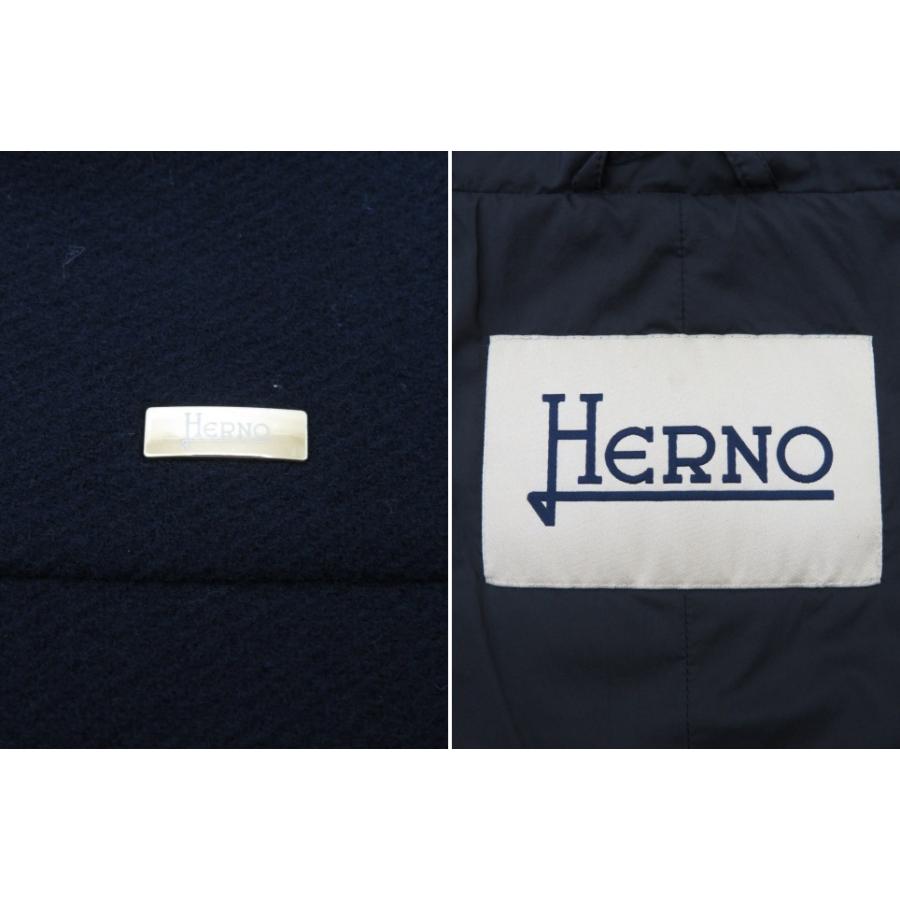 HERNO（ヘルノ） ニット切替 コート (インナーダウン) ネイビー 40