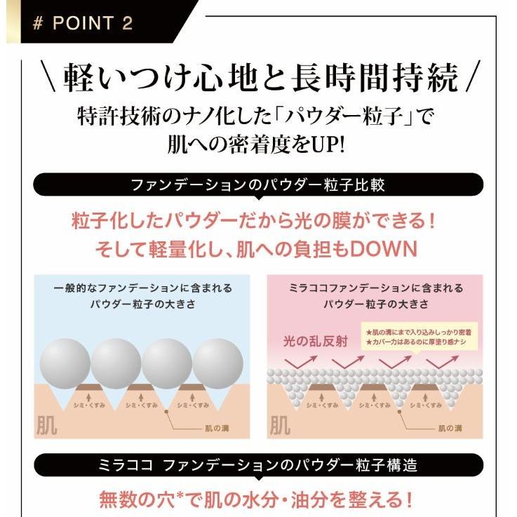 公式】MIRACOCO ミラココ カバータッチファンデーション(パフ付き)15g