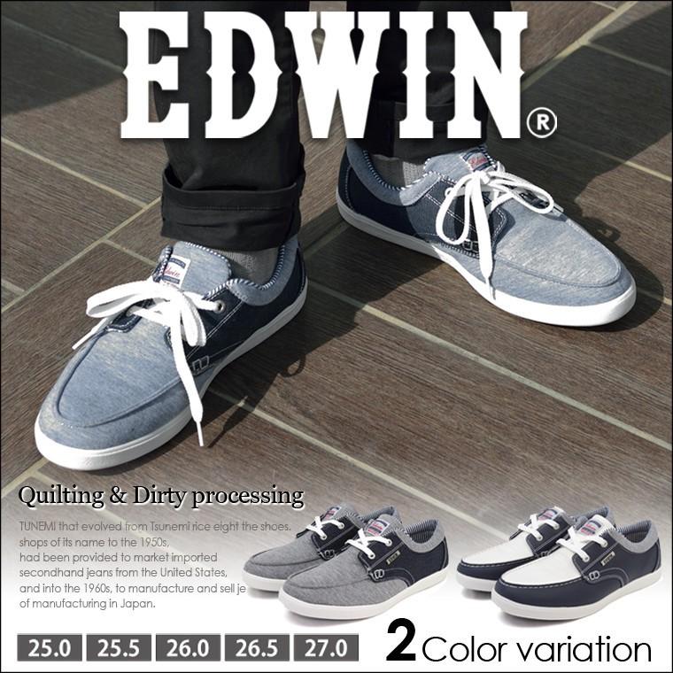 Edwin エドウィン スニーカー メンズ ローカット カジュアル デッキシューズ グレー 靴 レースアップ スリッポン モカシン Ed 7151 Ed 7151 Celeble Yahoo 店 通販 Yahoo ショッピング