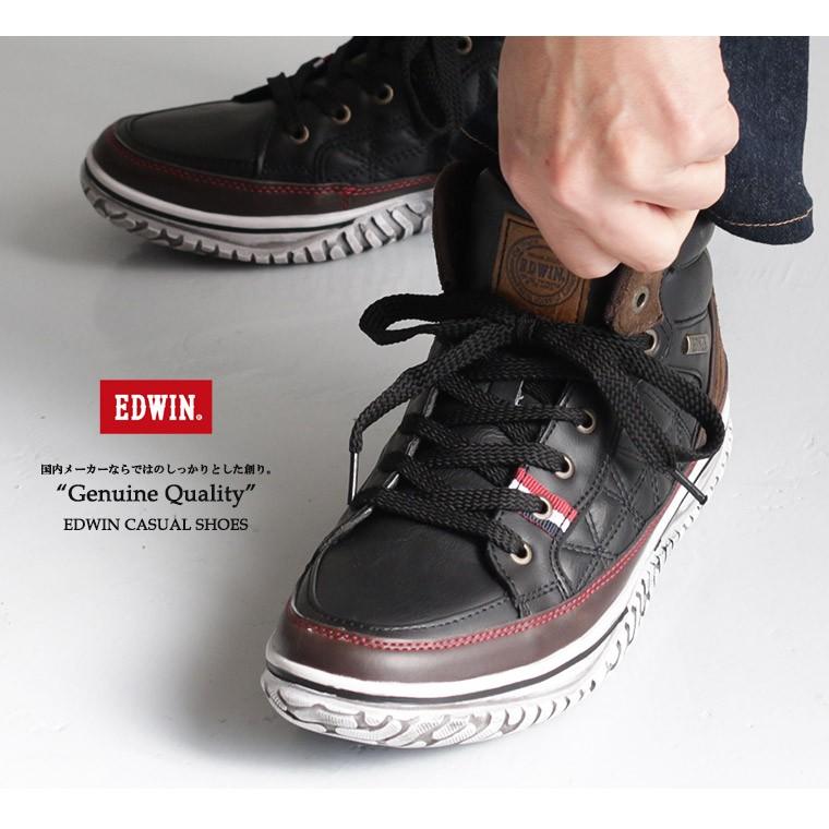 エドウィン スニーカー メンズ ハイカット 本革 黒 ハイカットスニーカー おしゃれ カジュアル 通学 通勤 スニーカー 大きいサイズ ブラック レッド 赤 7655 Ed 7655 Celeble Yahoo 店 通販 Yahoo ショッピング