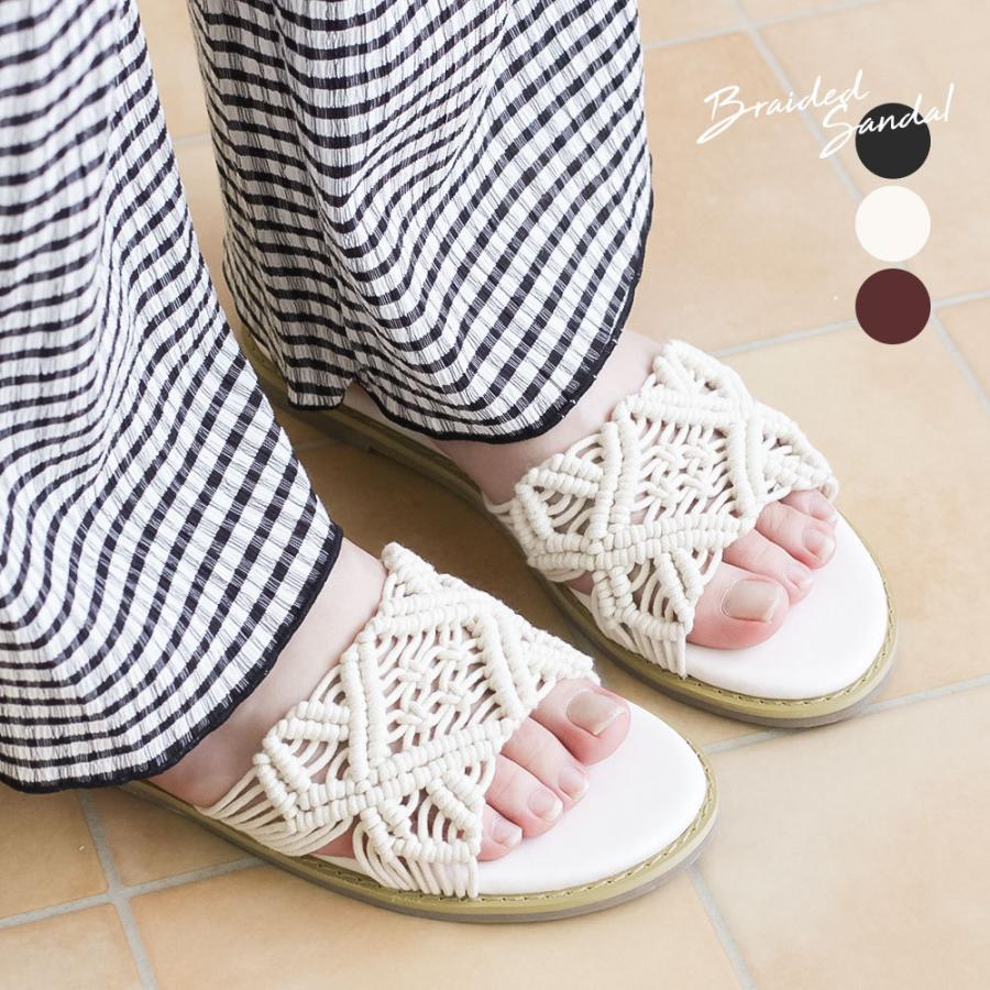 サンダル レディース ぺたんこ つっかけ かわいい マクラメ編み ミュール リラックス 歩きやすい カジュアル スポーツサンダル スリッパ 夏 ミュール 夏 2107 Facs 2107 Y スニーカー ファッション セレブル 通販 Yahoo ショッピング