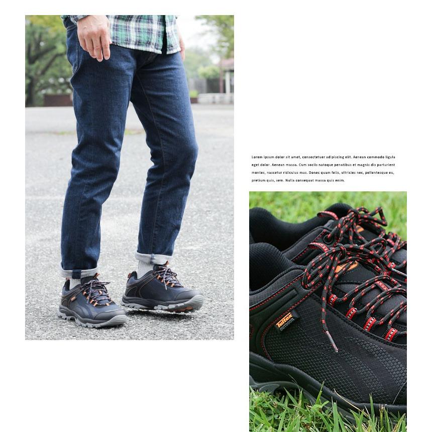 アウトドアシューズ メンズ トレッキングシューズ スニーカー ローカット キャンプ レジャー 登山靴 幅広 滑り止め 防水 黒 ブラック ネイビー 909 Fuk Tex 909 スニーカー ファッション セレブル 通販 Yahoo ショッピング