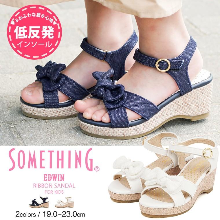 Something Edwin サンダル キッズ 女の子 かわいい ウェッジソール サンダル 歩きやすい ジュニア サンダル 女の子 バックストラップ オープントゥ Som 3084 Som 3084 スニーカー ファッション セレブル 通販 Yahoo ショッピング