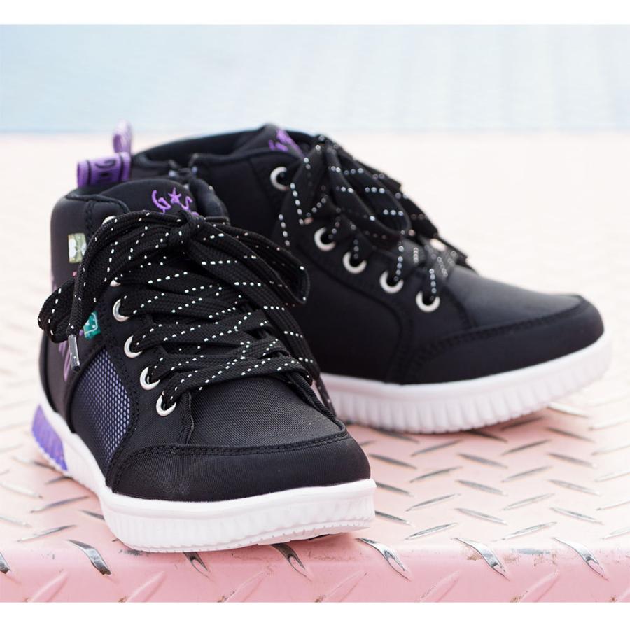 スニーカー キッズ 女の子 ジュニア ハイカット 歩きやすい 履きやすい ダンス 小学生 子供用 靴 キッズスニーカー 軽い かわいい 黒 ブラック デニム 3133 Som 3133 スニーカー ファッション セレブル 通販 Yahoo ショッピング