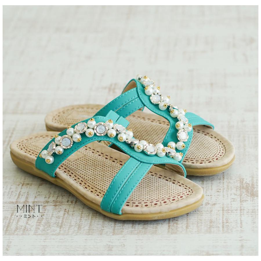 サンダル キッズ 女の子 キラキラ リゾート かわいい ぺたんこ ビーチサンダル ミュール ジュニア ビジュー パールストーン フラワー 旅行 夏 Tk スニーカー ファッション セレブル 通販 Yahoo ショッピング