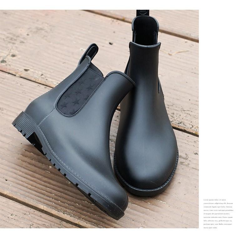 レインブーツ レディース ショート 長靴 おしゃれ かわいい 履きやすい 歩きやすい 痛くない 防滑 サイドゴア 雨靴 雨 雪 星柄 ブラック 黒 400 Toho G 400 スニーカー ファッション セレブル 通販 Yahoo ショッピング