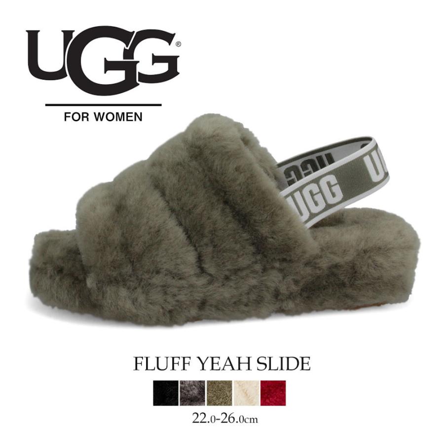 UGG アグ サンダル ムートン フラッフ イヤー スライド UGG アグ サンダル ムートン フラッフ イヤー スライド
