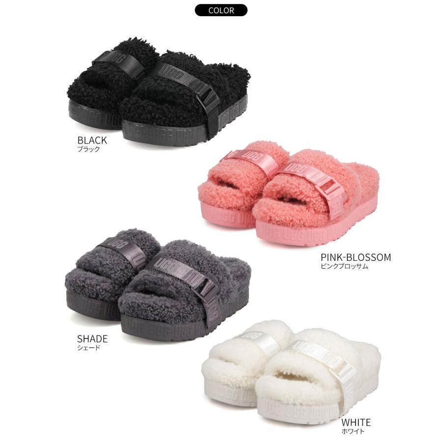 アグ 厚底サンダル 冬 レディース ムートンスリッパ 外履き 暖かい 保温 ボア ugg FLUFFITA フラッフィータ 黒 ブラック 1113475｜celeble｜11