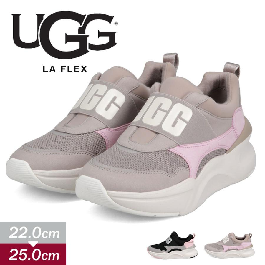 UGG アグ スニーカー レディース 厚底 黒 ブラック グレー LA UGG アグ スニーカー レディース 厚底 黒 ブラック グレー LA
