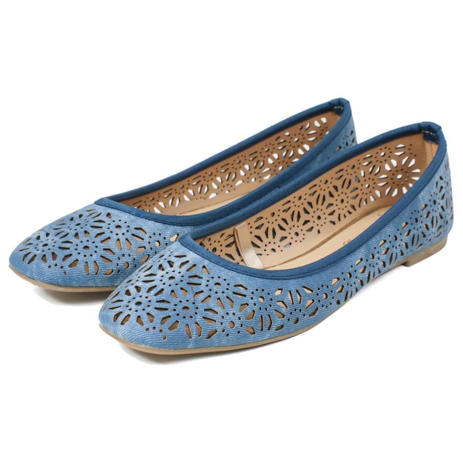 パンプス 痛くない 歩きやすい ローヒール 黒 フラットシューズ レディース ぺたんこ靴 パンチング 走れる 春夏 花 バブーシュ シルバー デニム ブラック 5901 Yu Becck 5901 Celeble Yahoo 店 通販 Yahoo ショッピング