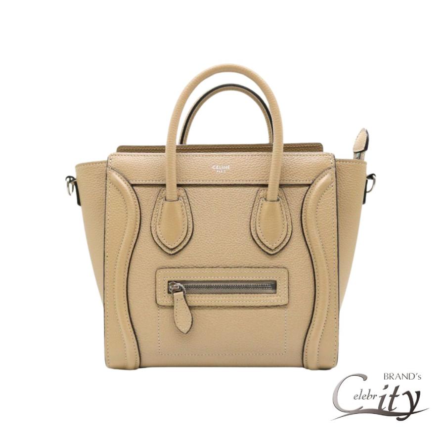 SALE限定価格】CELINE【セリーヌ】 ラゲージ ナノ スリ/SV金具 ドラム 