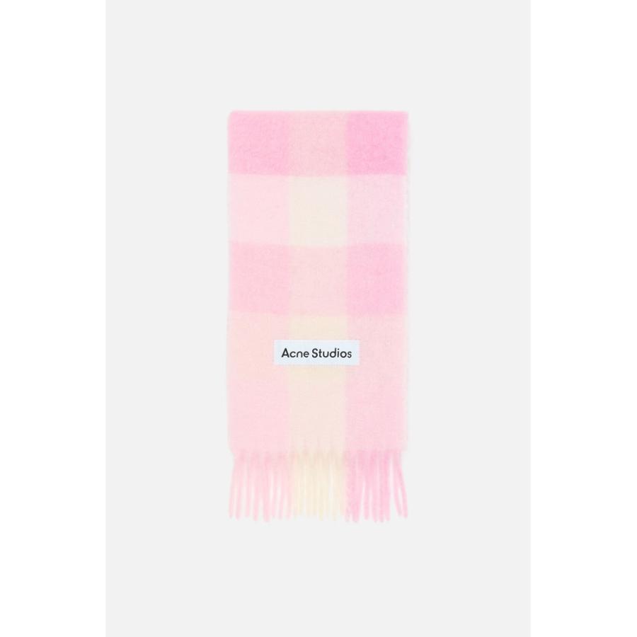【正規品】Acne Studiosアクネモヘアチェックストール マフラーピンク Acne Studios（アクネ ストゥディオズ） アクネ Acne Studios 2026春夏