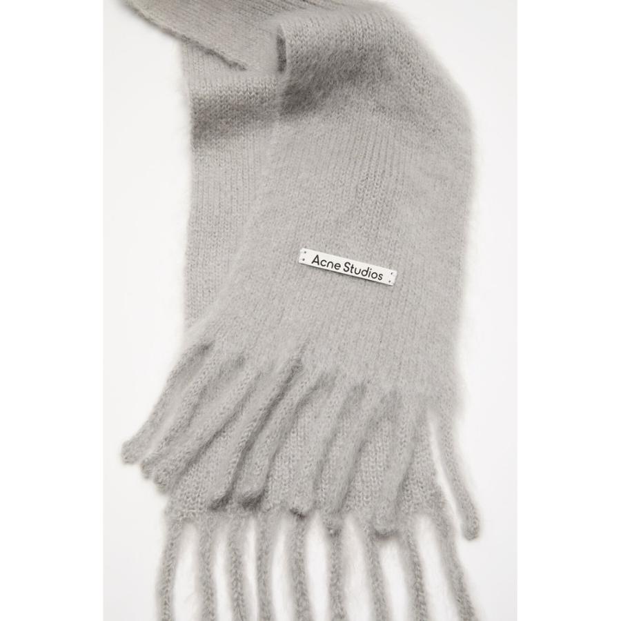 アクネ Acne Studios 2026春夏レディース フード付きモヘアスカーフ マフラー【グレー 】【送料無料】【正規品】_1