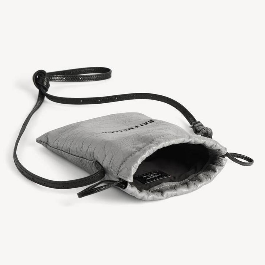 バレンシアガ BALENCIAGA メンズ SHOPPER フォンホルダー【グレー 】【送料無料】【正規品】の画像