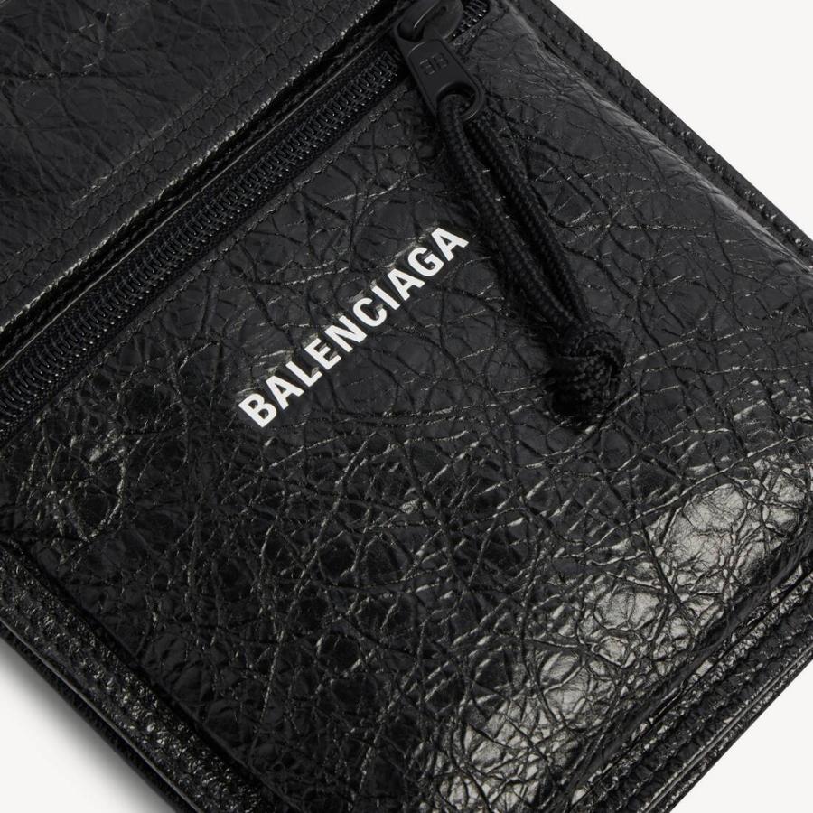 バレンシアガ BALENCIAGA メンズ EXPLORER ストラップ付きポーチ スモール【ブラック 】【送料無料】【正規品】の画像