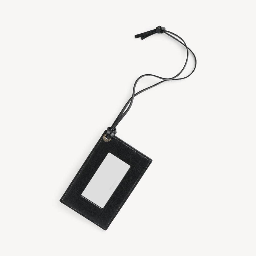 バレンシアガ BALENCIAGA メンズ LE CITY チャーム カードケース ミラー【ブラック 】【送料無料】【正規品】の画像