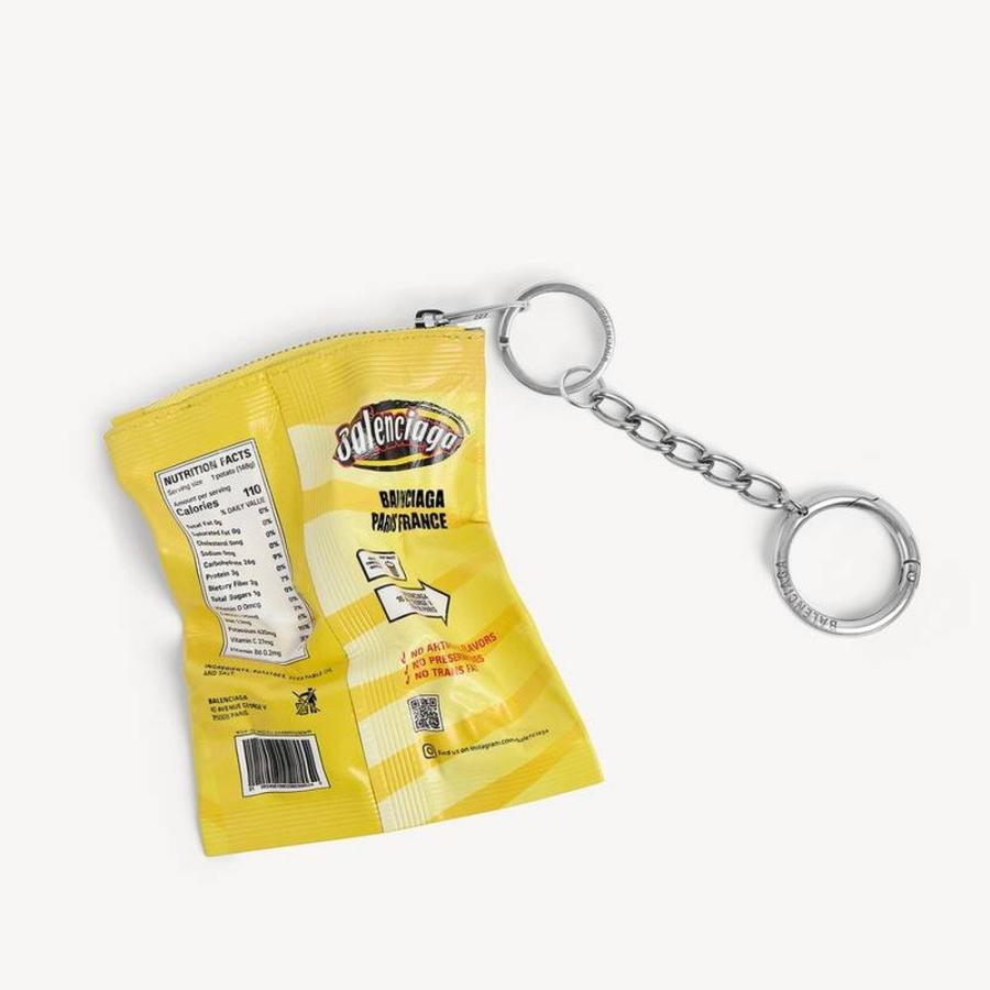 バレンシアガ BALENCIAGA メンズ キーリング CHIPS チャーム【イエロー 】【送料無料】【正規品】の画像