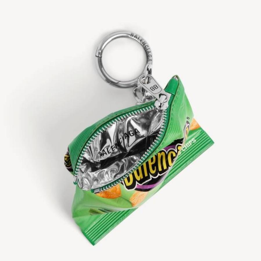 バレンシアガ BALENCIAGA メンズ キーリング CHIPS チャーム【グリーン 】【送料無料】【正規品】の画像