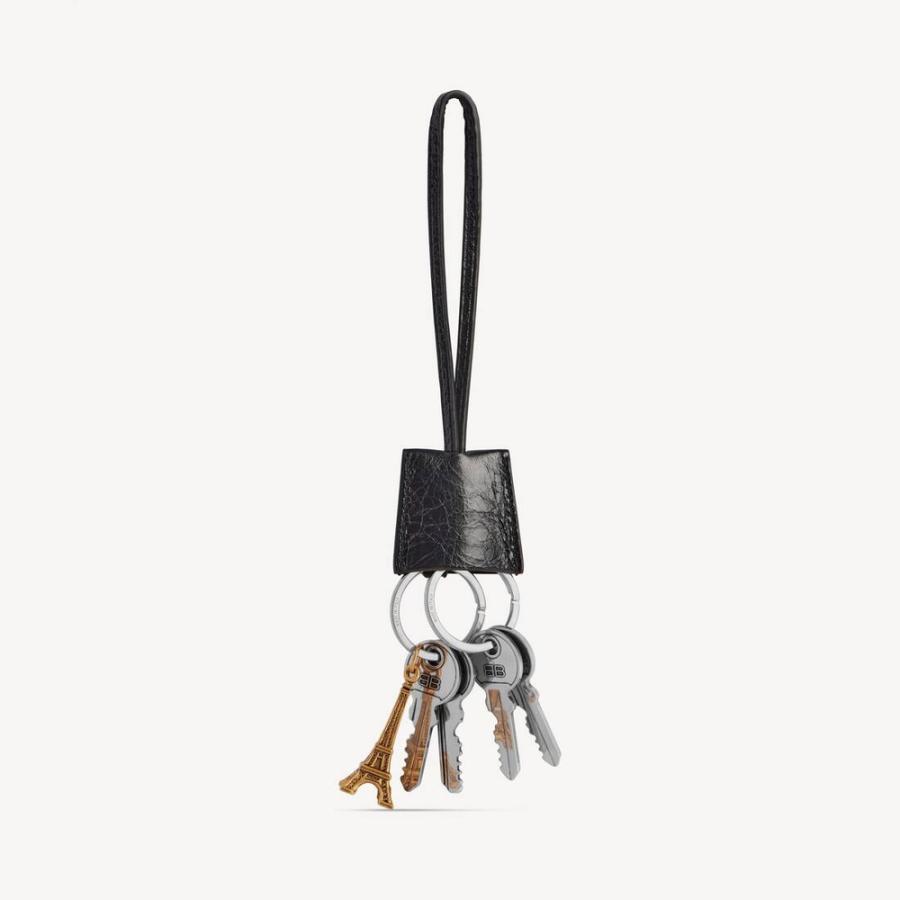 バレンシアガ BALENCIAGA メンズ LE CITY チャーム エッフェル【ブラック 】【送料無料】【正規品】の画像