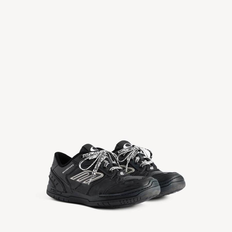バレンシアガ BALENCIAGA メンズ HAMPTONS WORN-OUT スニーカー【ブラック 】【送料無料】【正規品】の画像