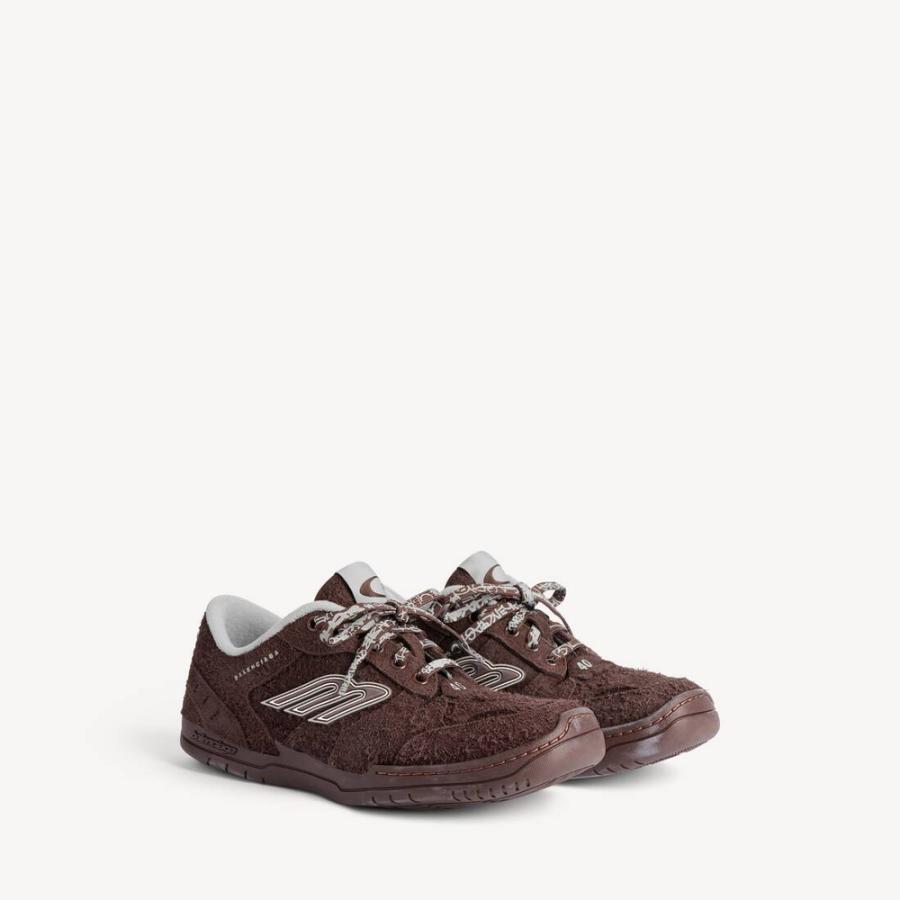 バレンシアガ BALENCIAGA メンズ HAMPTONS スエード スニーカー【ダークブラウン/グレー 】【送料無料】【正規品】の画像