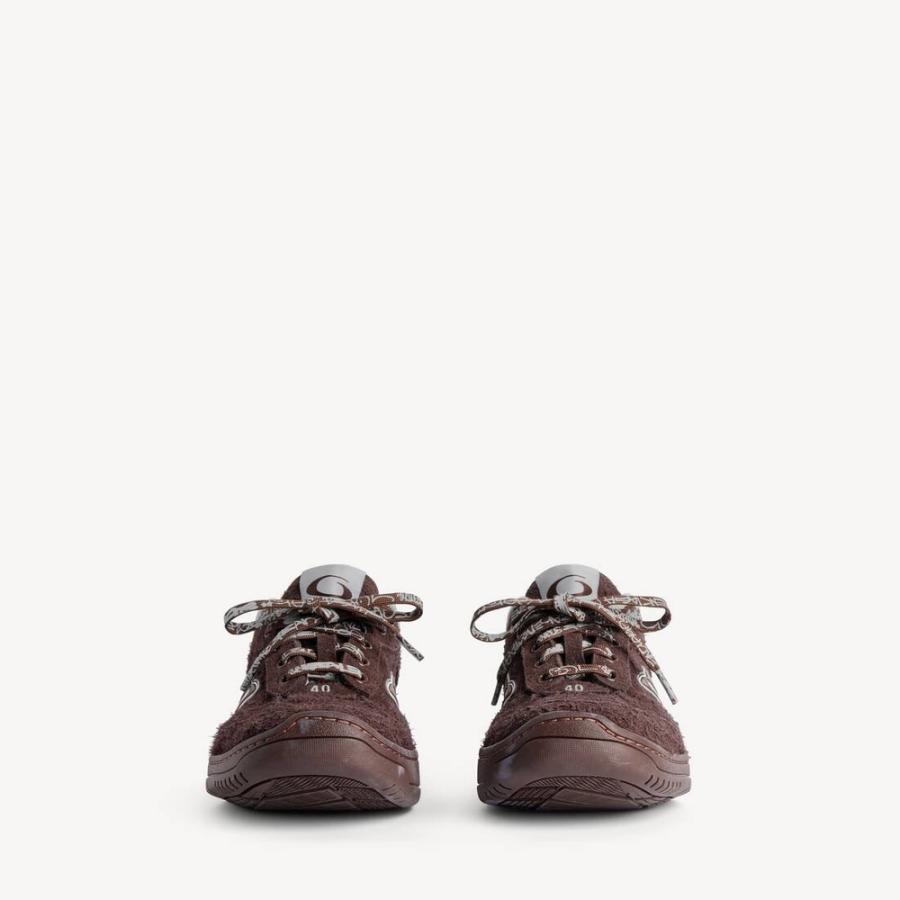 バレンシアガ BALENCIAGA メンズ HAMPTONS スエード スニーカー【ダークブラウン/グレー 】【送料無料】【正規品】の画像